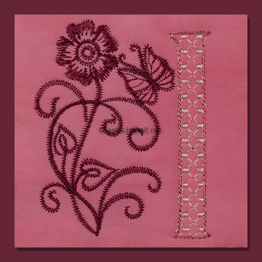 Multiflora Monogram Letter I