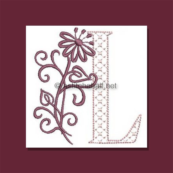 Multiflora Monogram Letter L