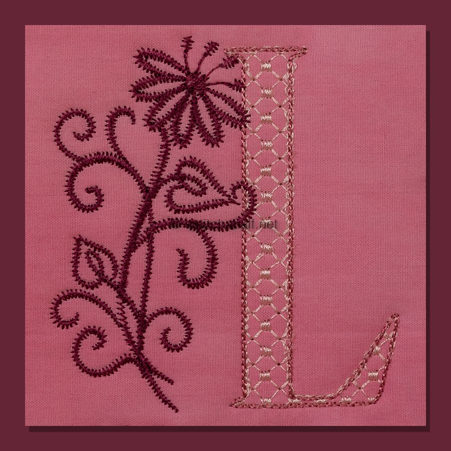 Multiflora Monogram Letter L