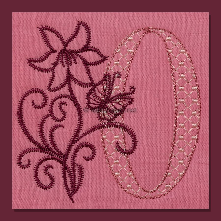 Multiflora Monogram Letter O