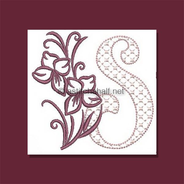 Multiflora Monogram Letter S