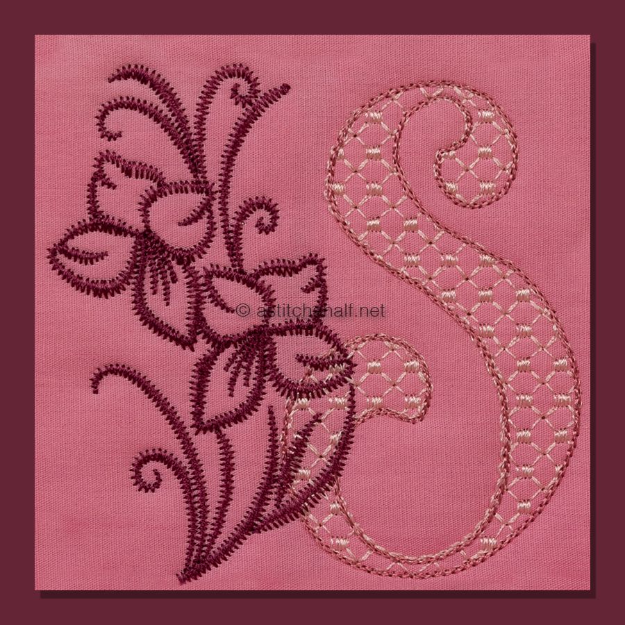 Multiflora Monogram Letter S