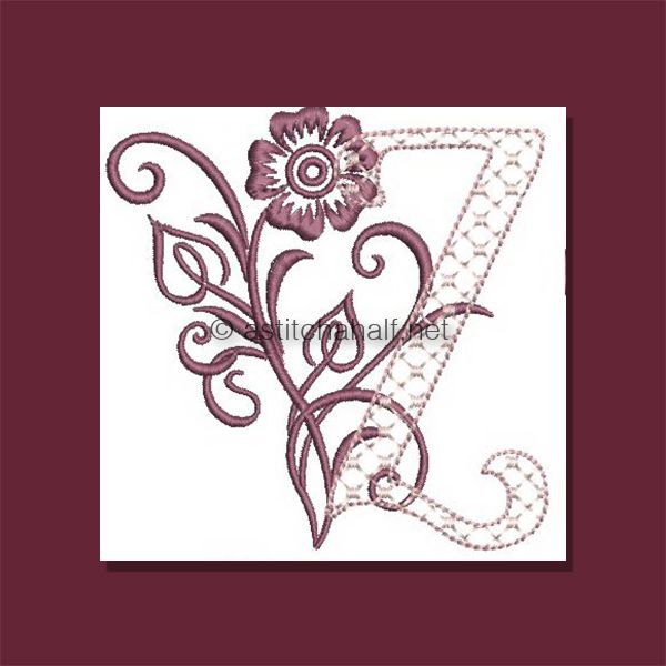 Multiflora Monogram Letter Z