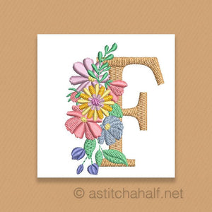 Equinox Garden Monogram Letter F