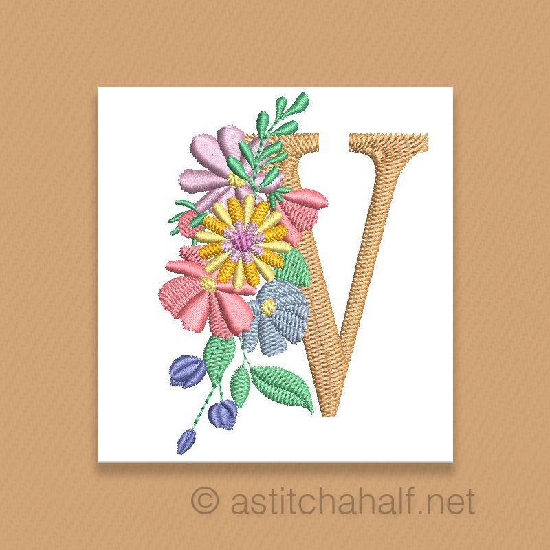 Equinox Garden Monogram Letter V