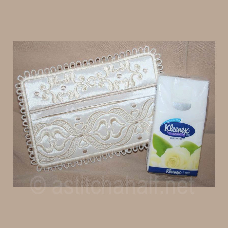 Rococo Tissue Pocket - a-stitch-a-half