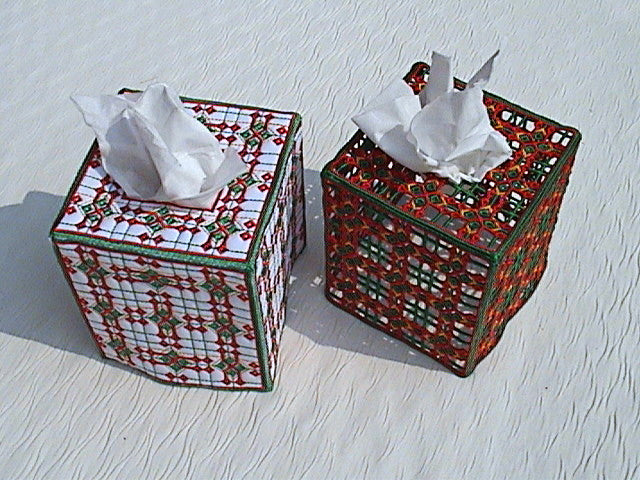 Tetragon Tissue Boxes - a-stitch-a-half