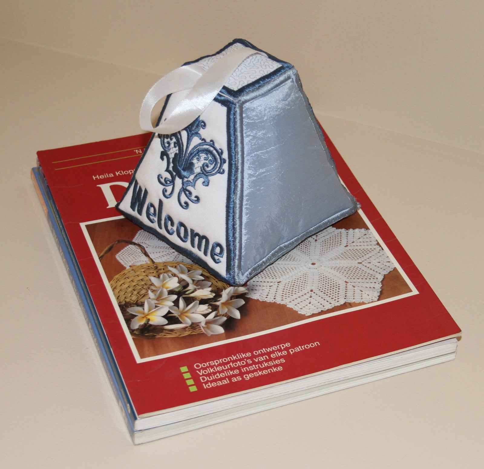 Paper Weight and Door Stopper Classic Welcome - aStitch aHalf