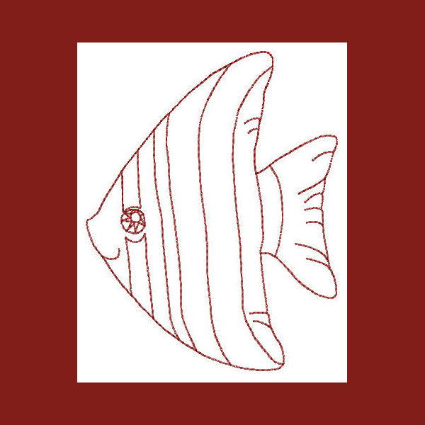 Redwork Little Ocean Eyes Combo - a-stitch-a-half