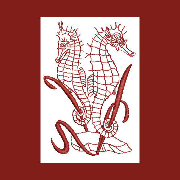 Redwork Little Ocean Eyes Combo - a-stitch-a-half