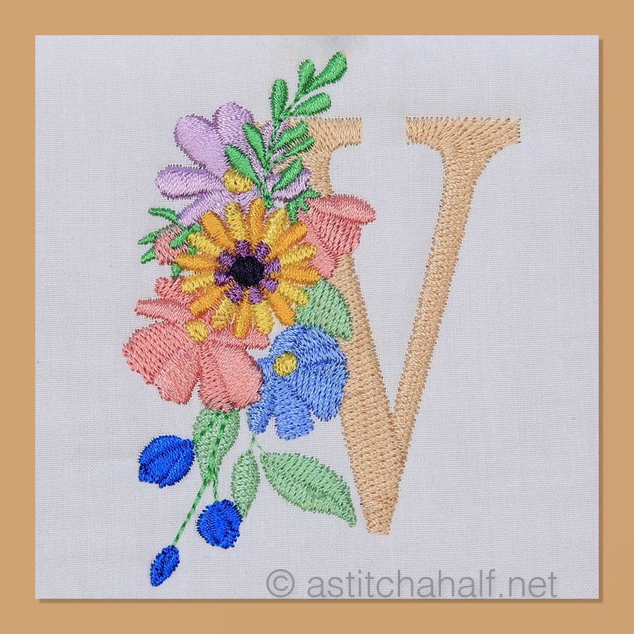 Equinox Garden Monogram Letter V