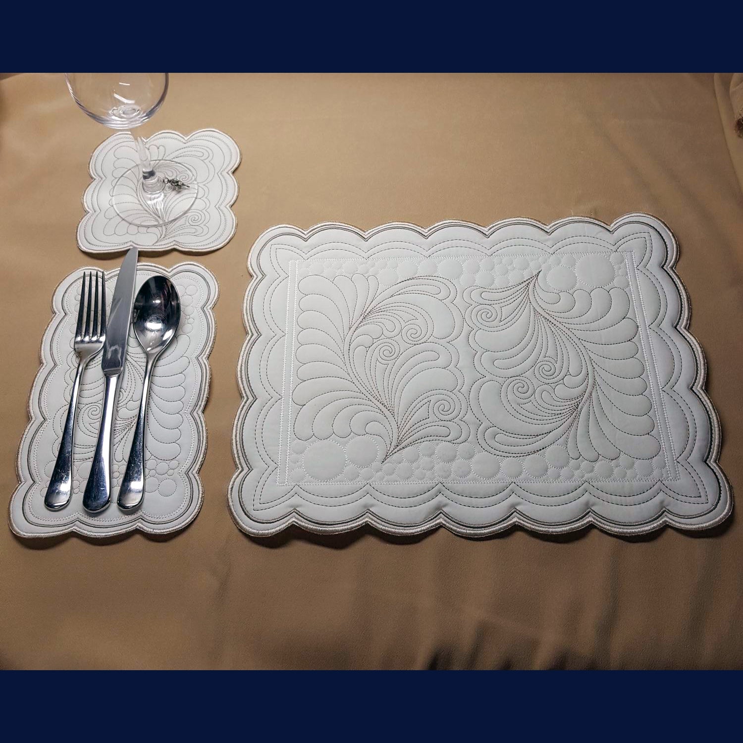 Ocean Song Place Mat Variety - aStitch aHalf