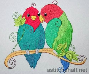 African Love Bird - aStitch aHalf
