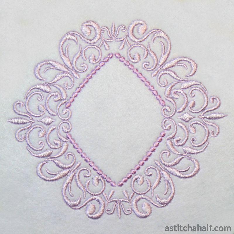 Amangani Border Corner and Frame - aStitch aHalf