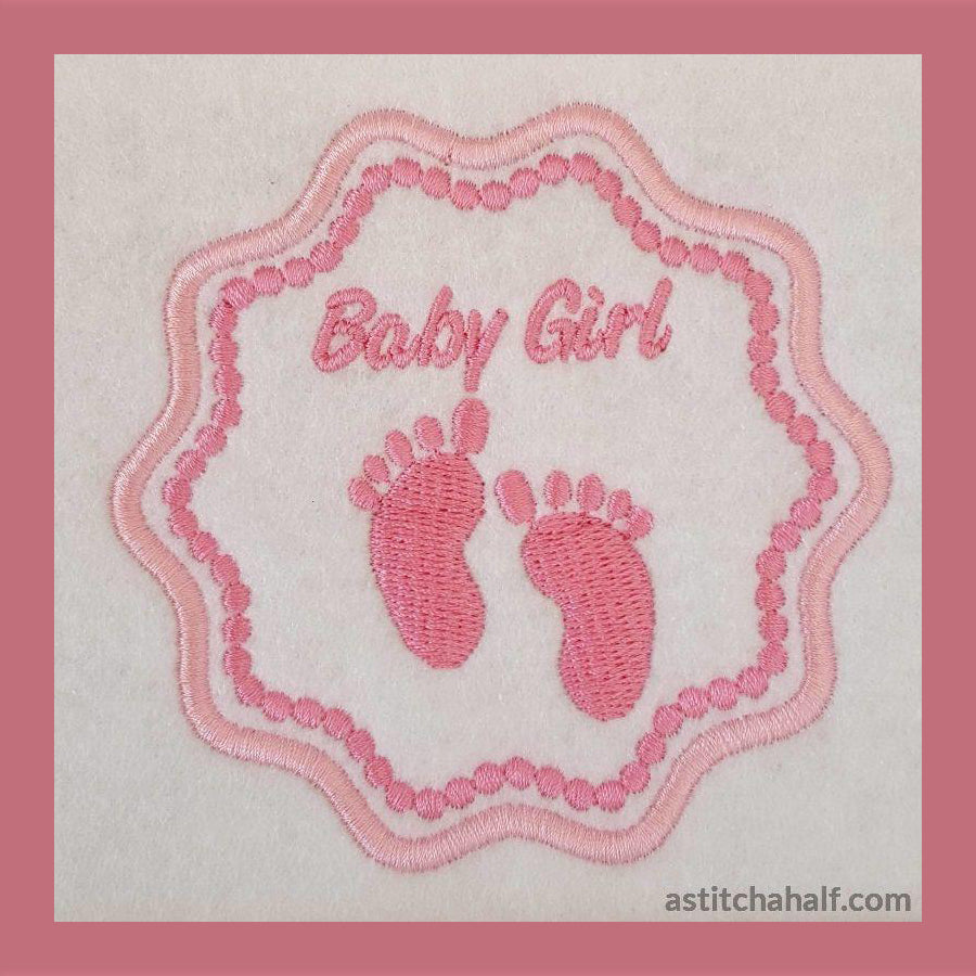 Applique Badges Pink Foot