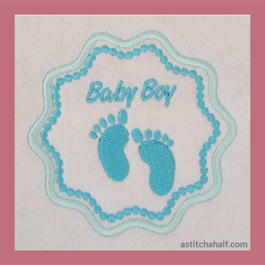 Applique Badges Pink Foot