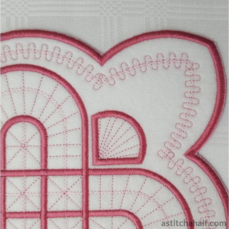 Applique Battenburg Place Mat Variety - aStitch aHalf