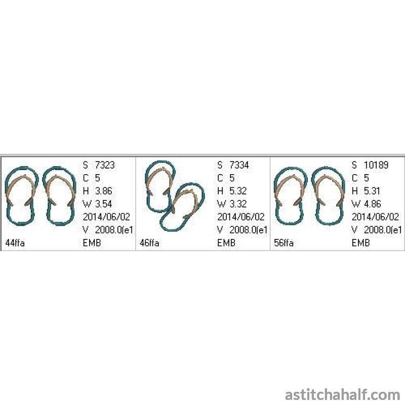 Applique Flip Flops - aStitch aHalf