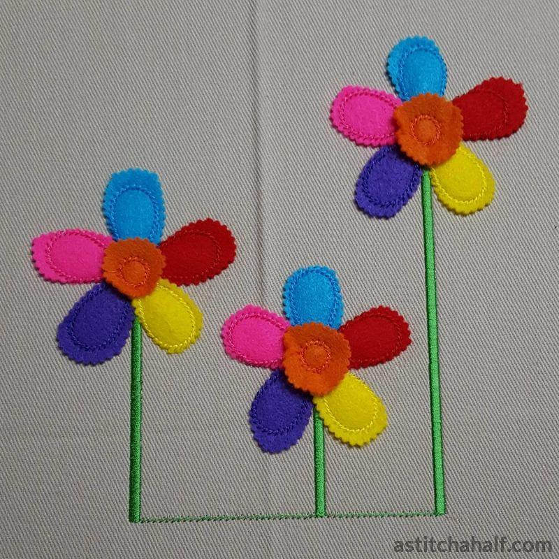 Applique Flowers for Spring - aStitch aHalf