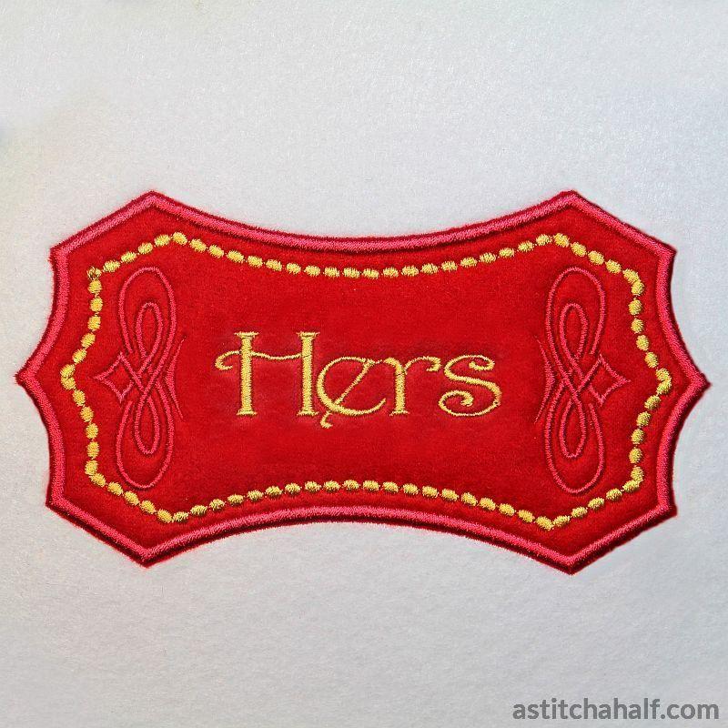 Applique Monogram Barcelona - aStitch aHalf