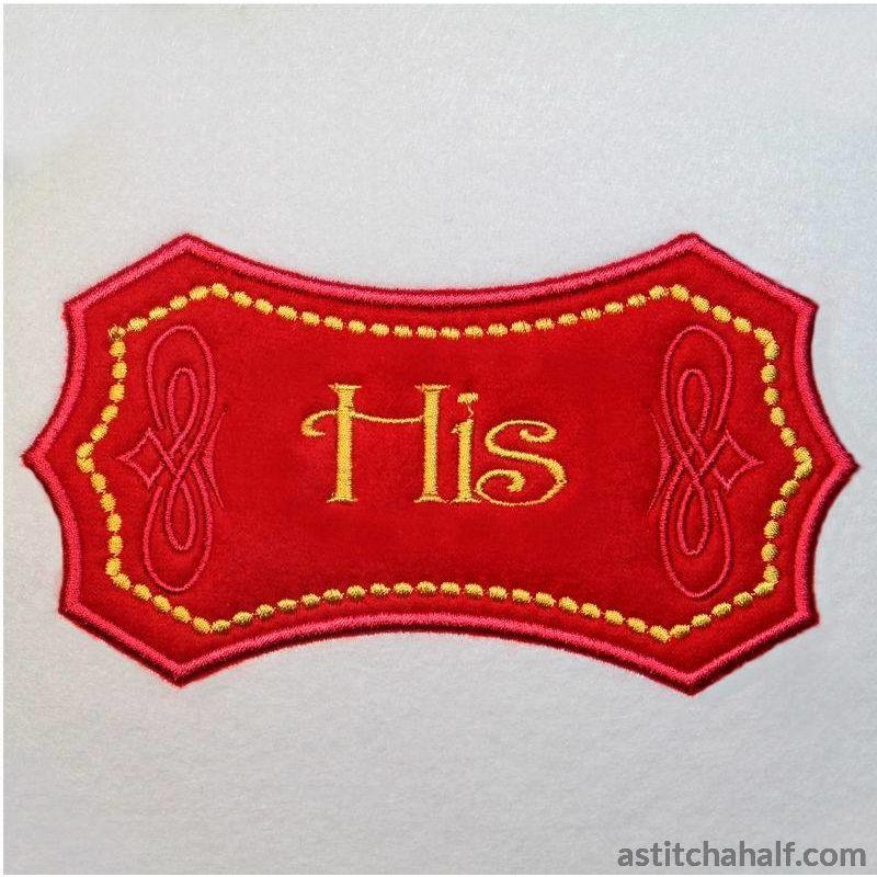 Applique Monogram Barcelona - aStitch aHalf