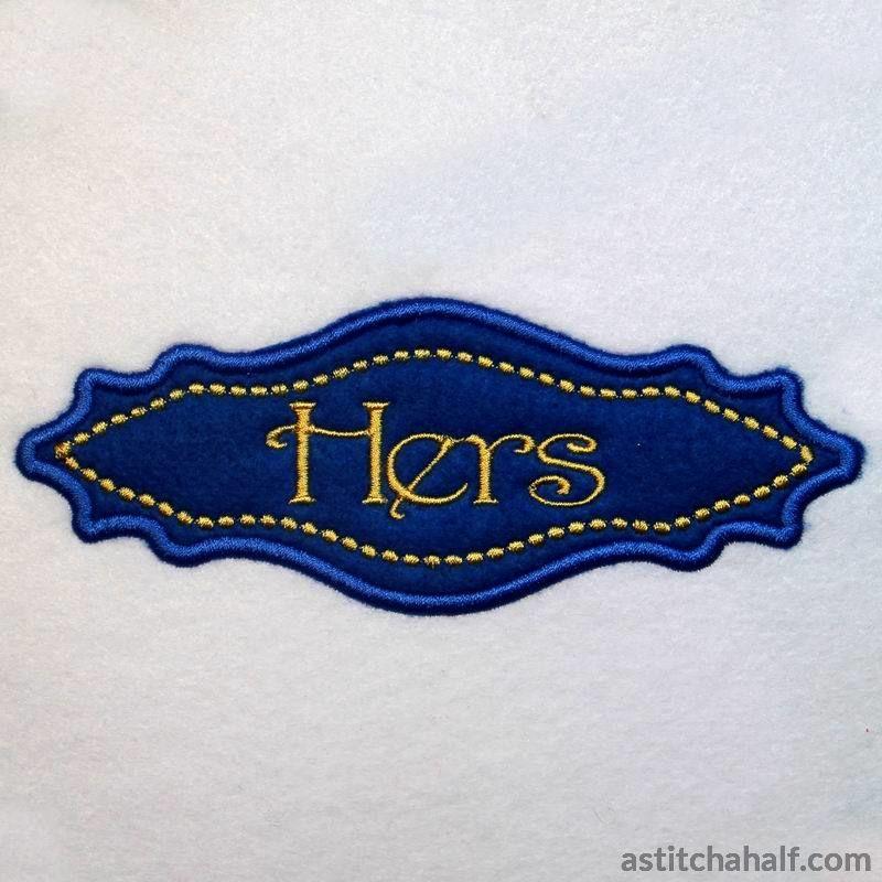 Applique Monogram Berlin - aStitch aHalf