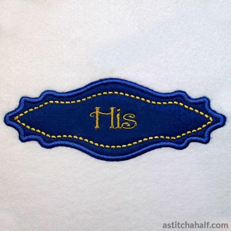 Applique Monogram Berlin - aStitch aHalf