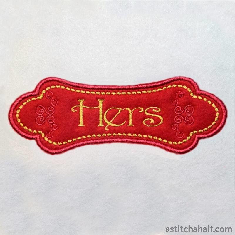 Applique Monogram London - aStitch aHalf
