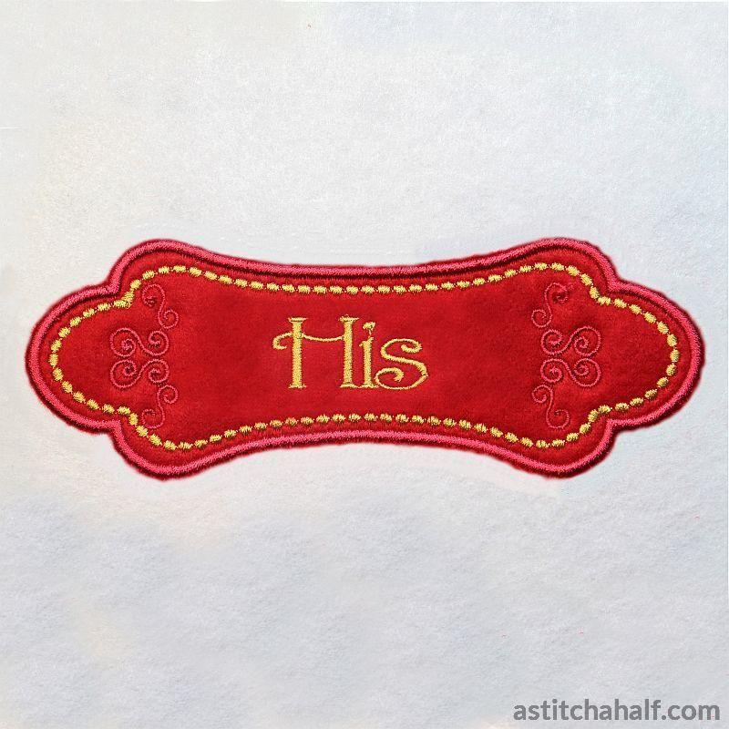 Applique Monogram London - aStitch aHalf