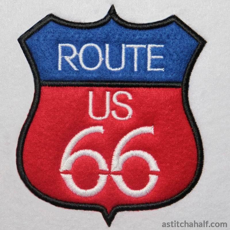 Applique Route 66 - aStitch aHalf