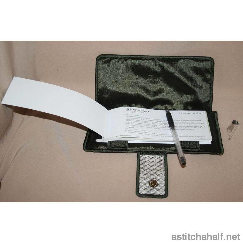 Art Deco Checkbook Book Cover or Coupon folder - aStitch aHalf