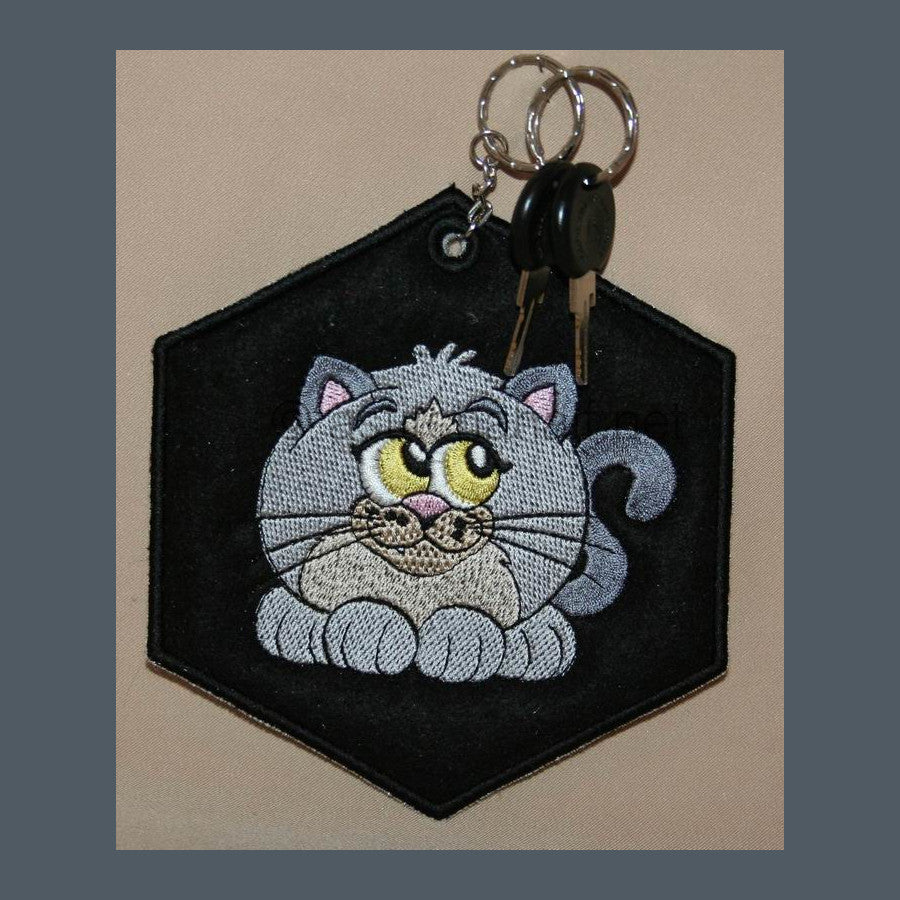 Kitty Key Tag