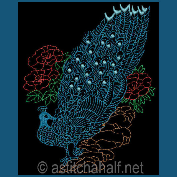 Chinese Peacock 02 - a-stitch-a-half