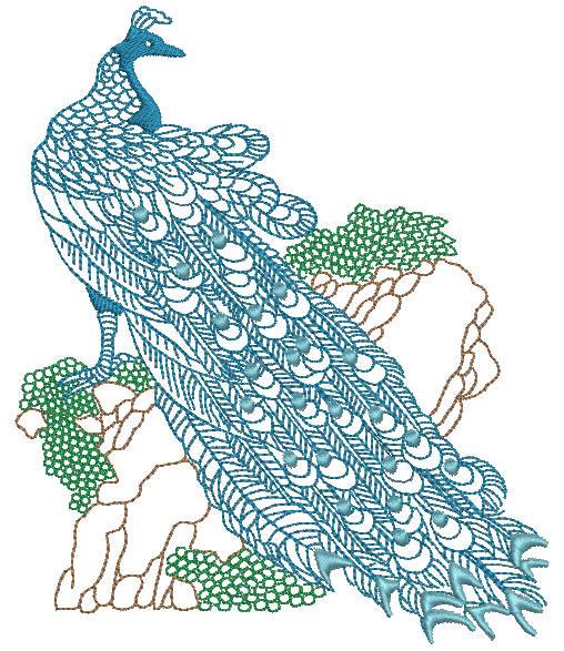 Chinese Peacock 03 - aStitch aHalf