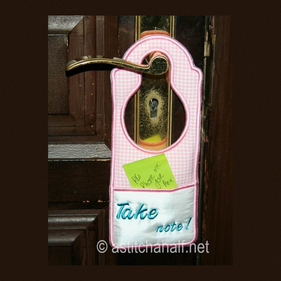 Take Note Door Hanger