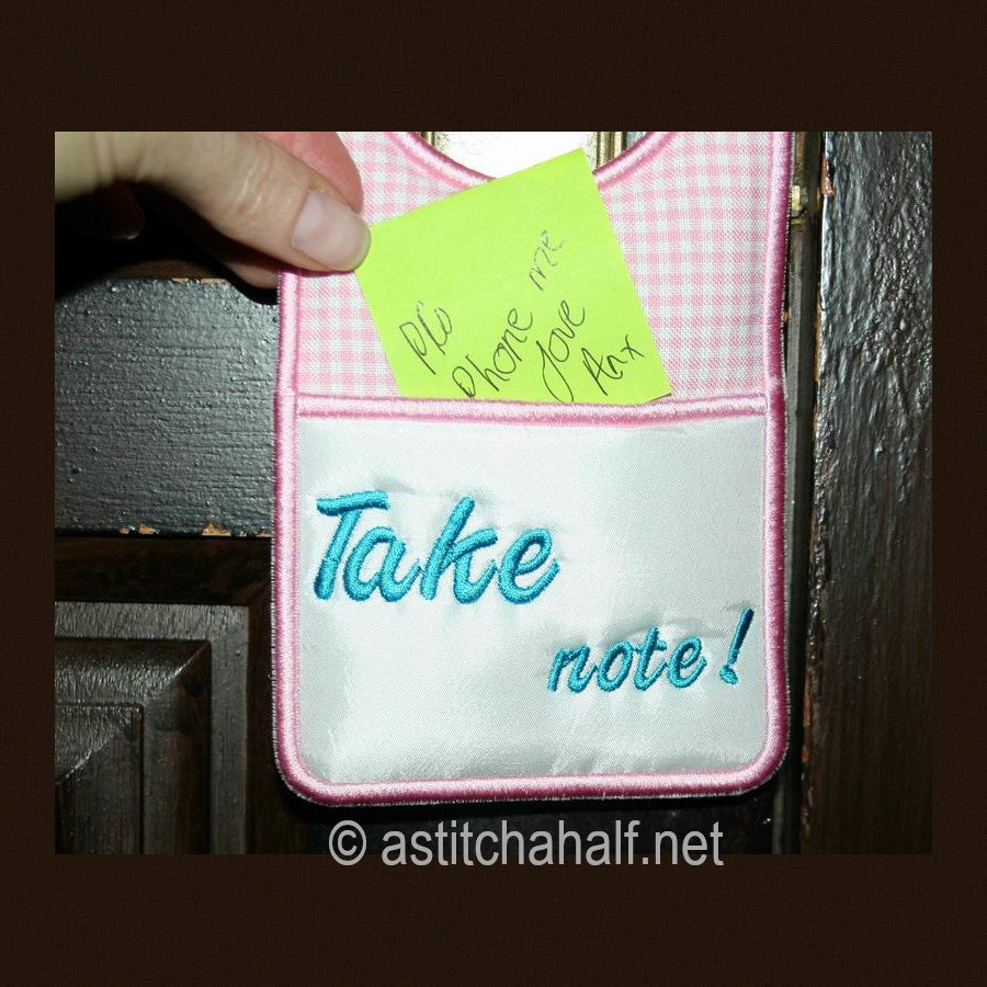 Take Note Door Hanger