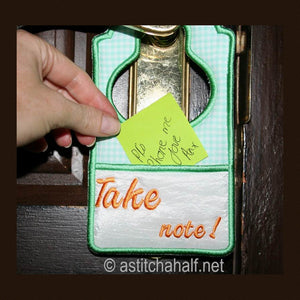 Take Note Door Hanger