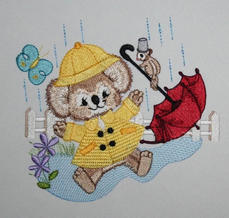 Fuzzy Jacob in Spring - a-stitch-a-half