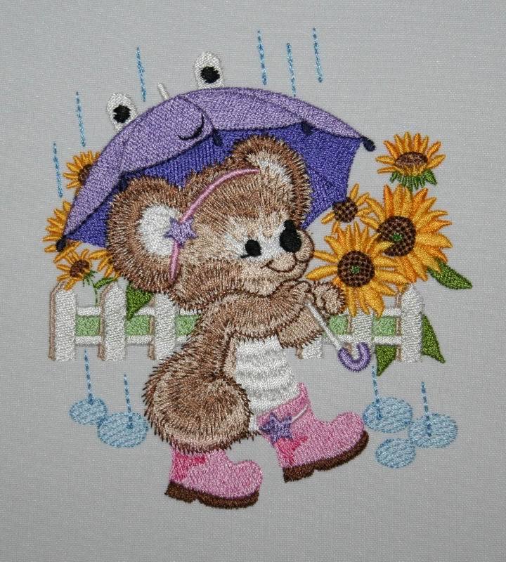 Fuzzy Emma in Spring - aStitch aHalf