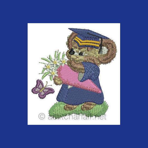 Fuzzy Emma Graduate - a-stitch-a-half