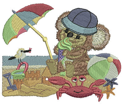 Jacob on the Beach - a-stitch-a-half