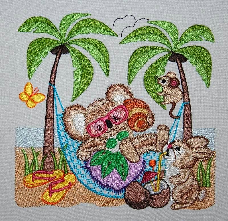 Emma on the Beach - a-stitch-a-half