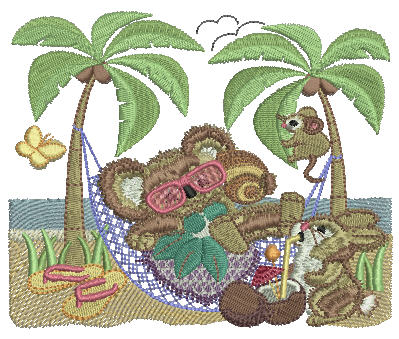 Emma on the Beach - a-stitch-a-half