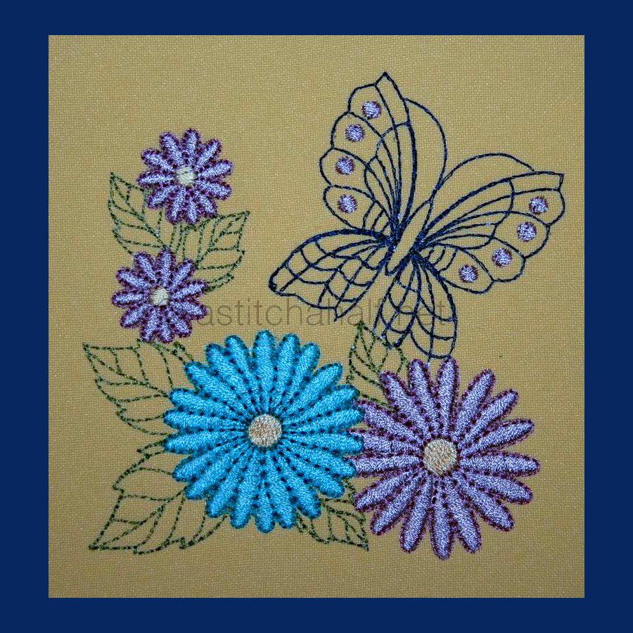 Butterfly Daisy - aStitch aHalf
