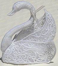 Fsl Swan Custodian - a-stitch-a-half