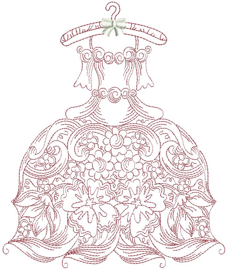 Victorian Wardrobe Redwork - a-stitch-a-half