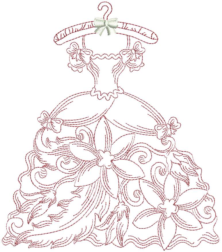 Victorian Wardrobe Redwork - a-stitch-a-half