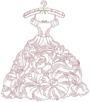 Victorian Wardrobe Redwork - a-stitch-a-half