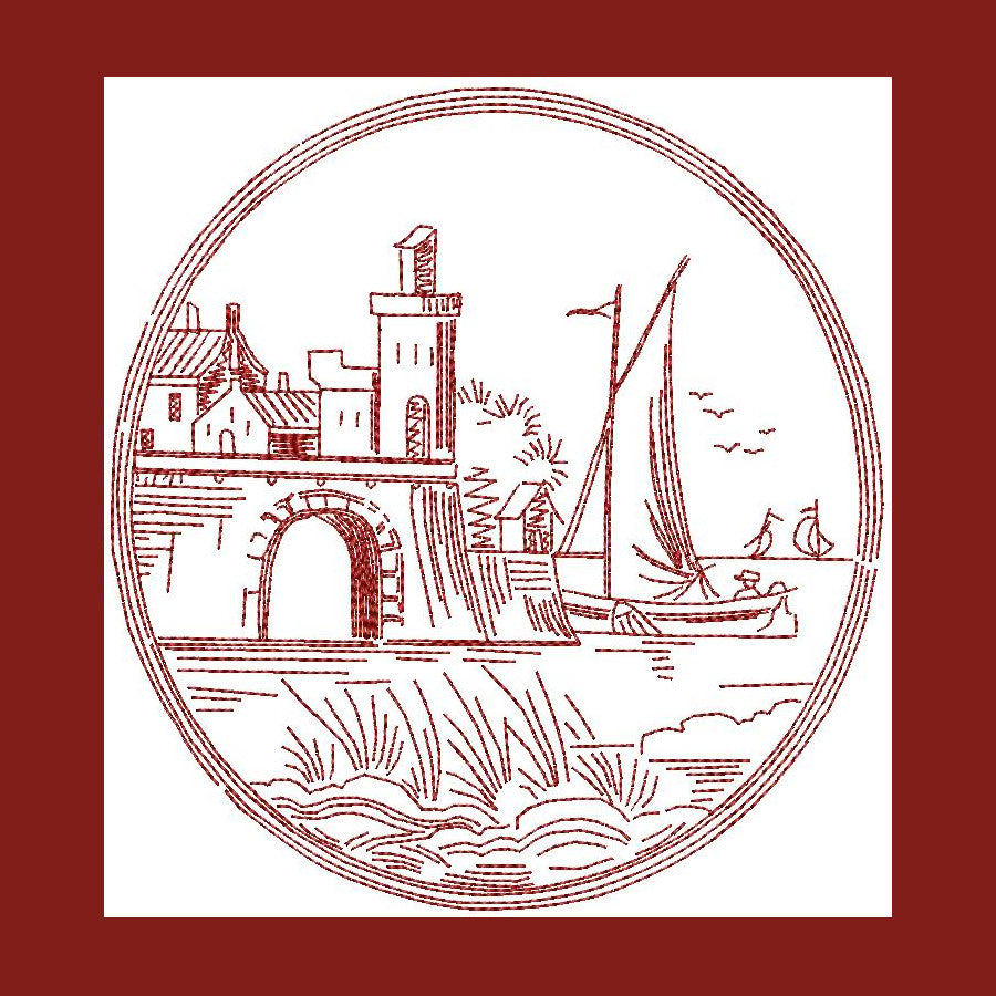 Redwork Ships and Trailers Combo - a-stitch-a-half