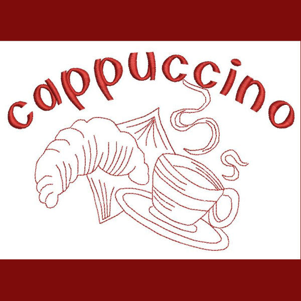 Redwork The Perfect Cup - a-stitch-a-half